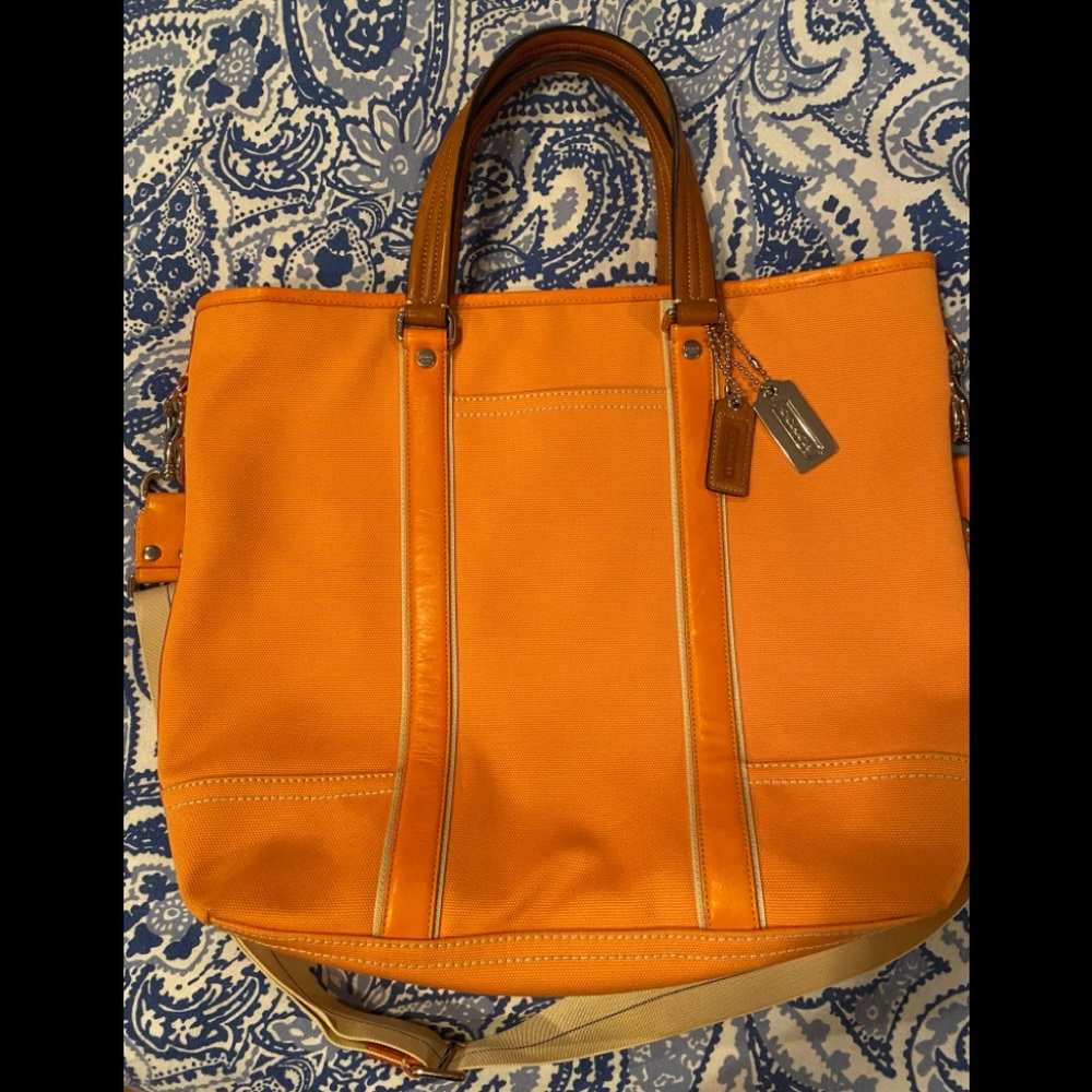 Coach Hamptons Weekend Bag-rare orange L0893 70158
